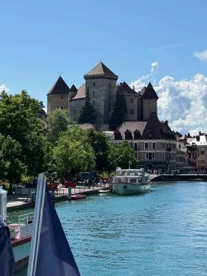 Annecy Castle viewed from the pier