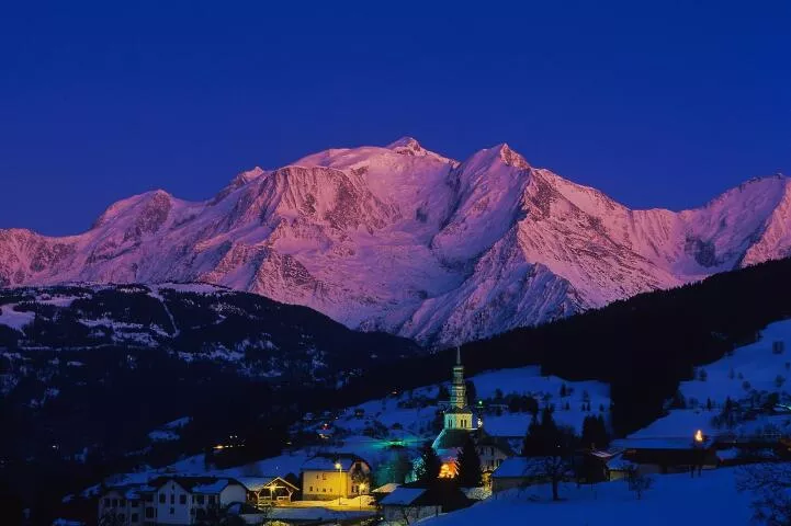 Sunset over Mont Blanc from Combloux