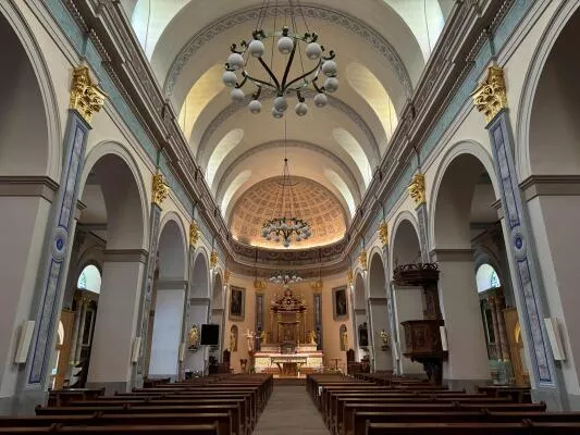 Nave of the Sardinian Neoclassical Church in Taninges