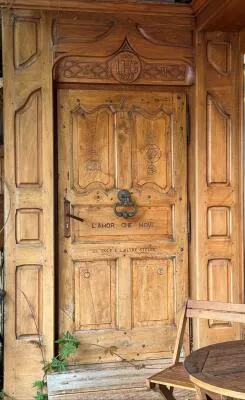 The old door of Sainte Anne Chapel, Taninges