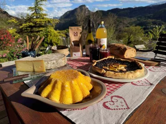 Savoyard Snack with local specialties in Mieussy