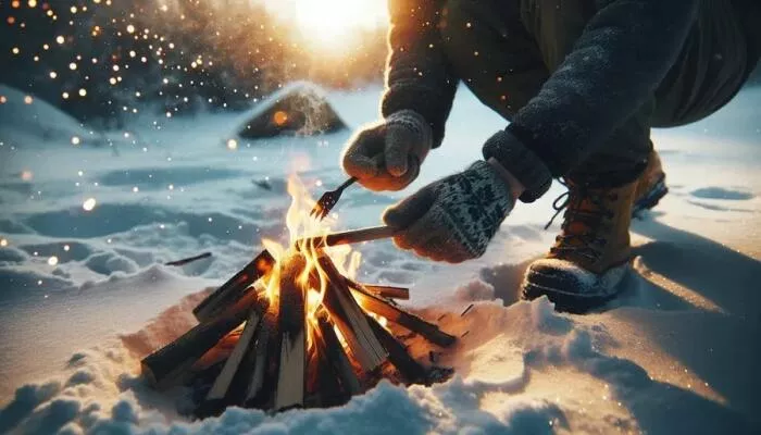Feu dans la neige Poudre d'Escampette