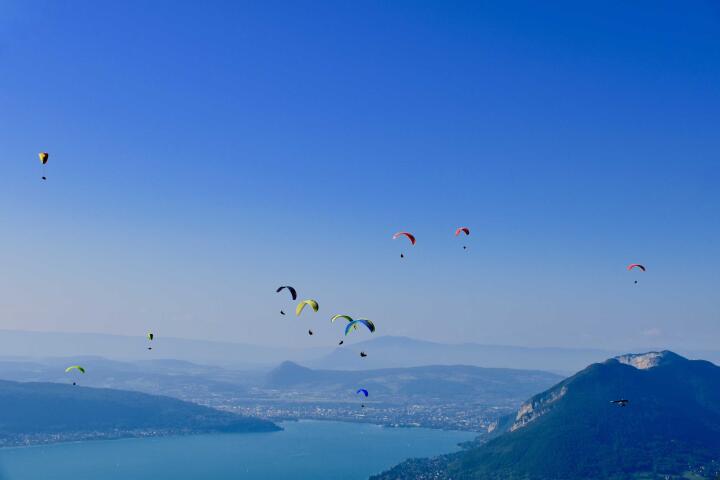 In the air